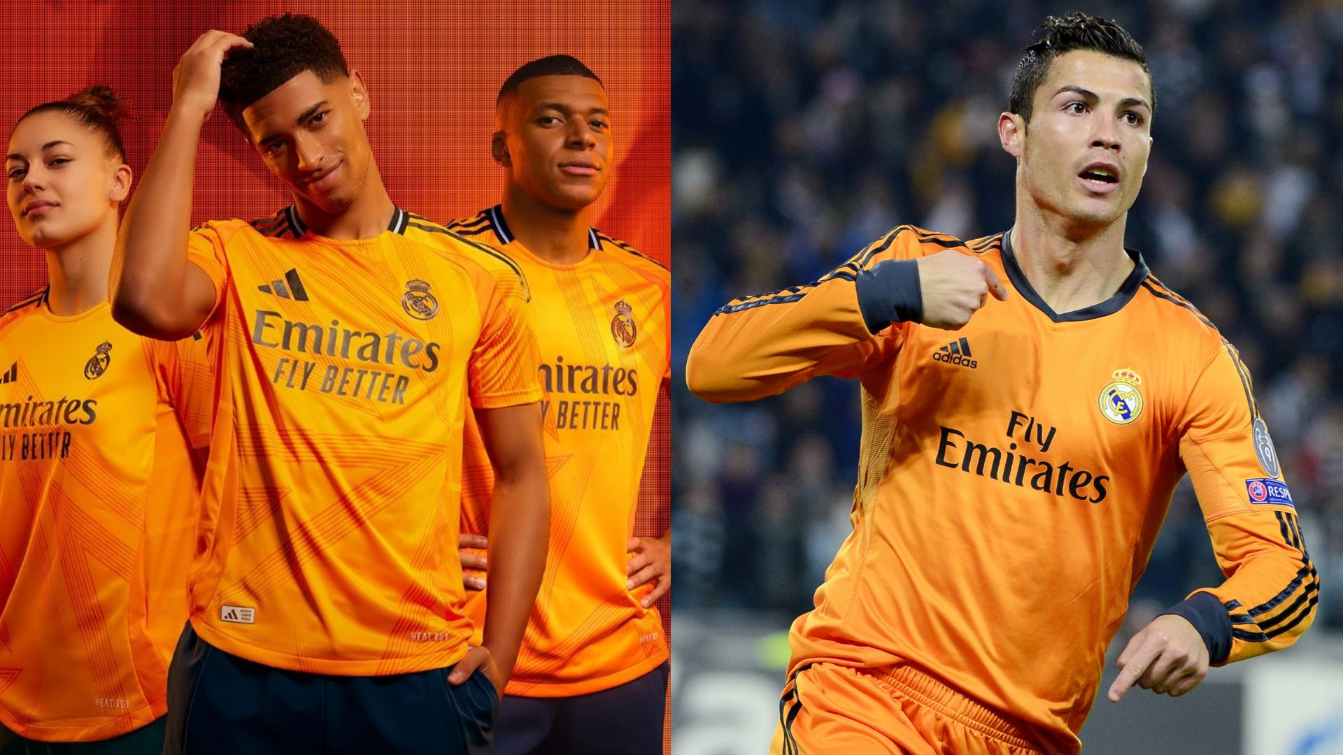Real Madrid throw it back to Cristiano Ronaldo s heyday as they drop new orange adidas away kit for 2024 2025 season Goal US